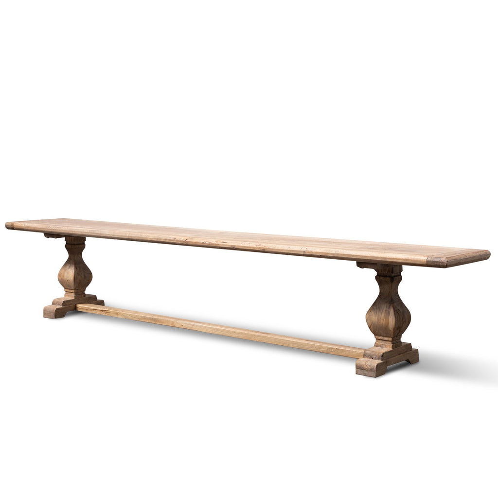 Reclaimed ELM 2.4m Wood Bergamo Bench- Natural