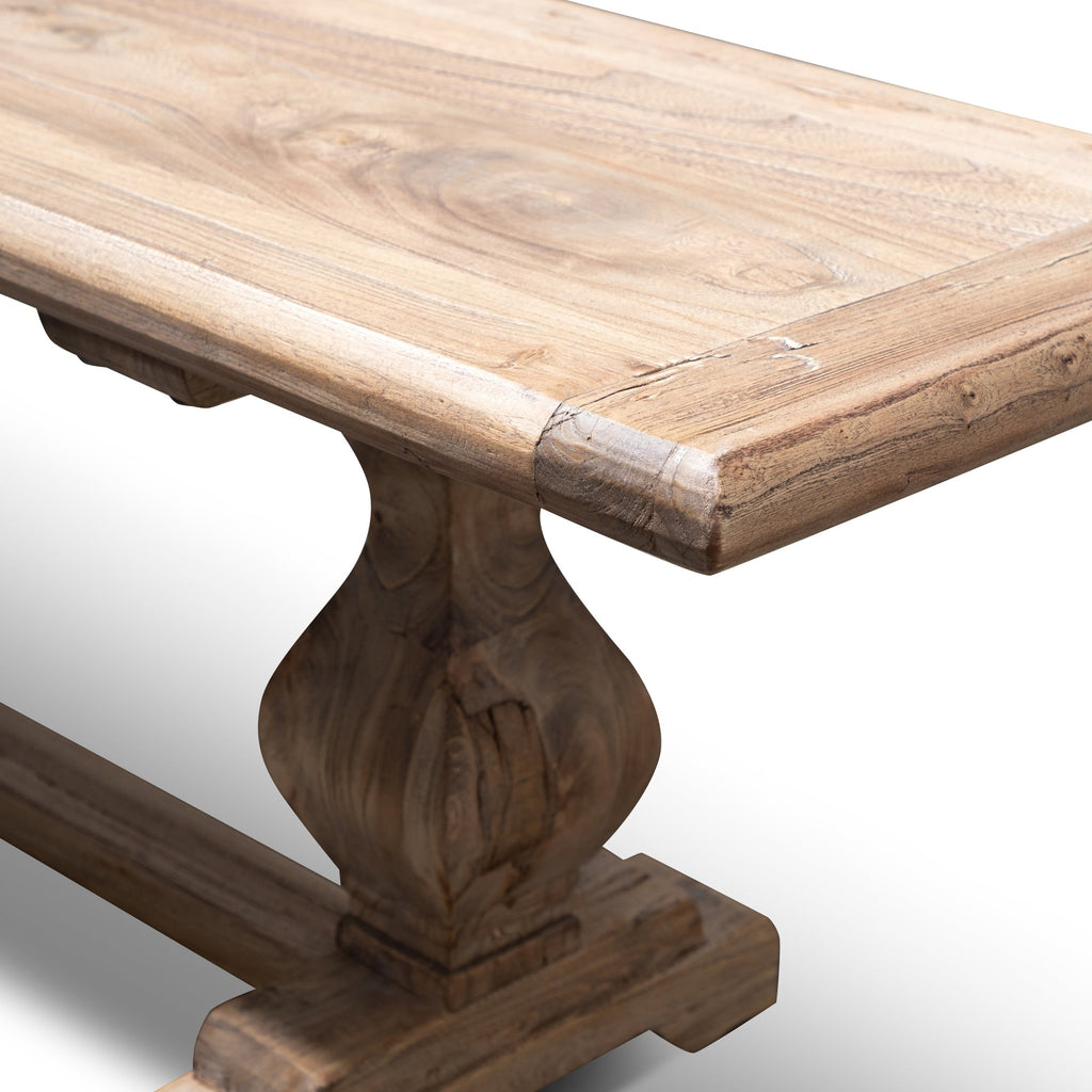 Reclaimed ELM 2.4m Wood Bergamo Bench- Natural