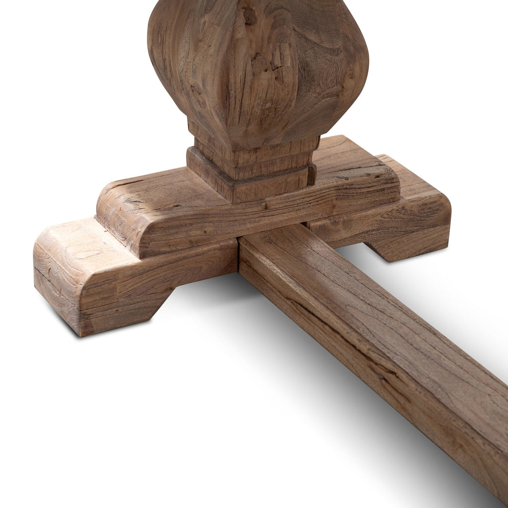 Reclaimed ELM 2.4m Wood Bergamo Bench- Natural