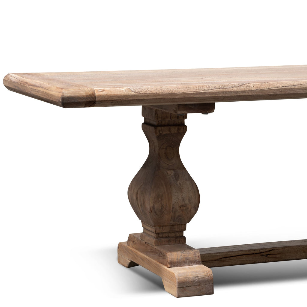 Reclaimed ELM 2.4m Wood Bergamo Bench- Natural