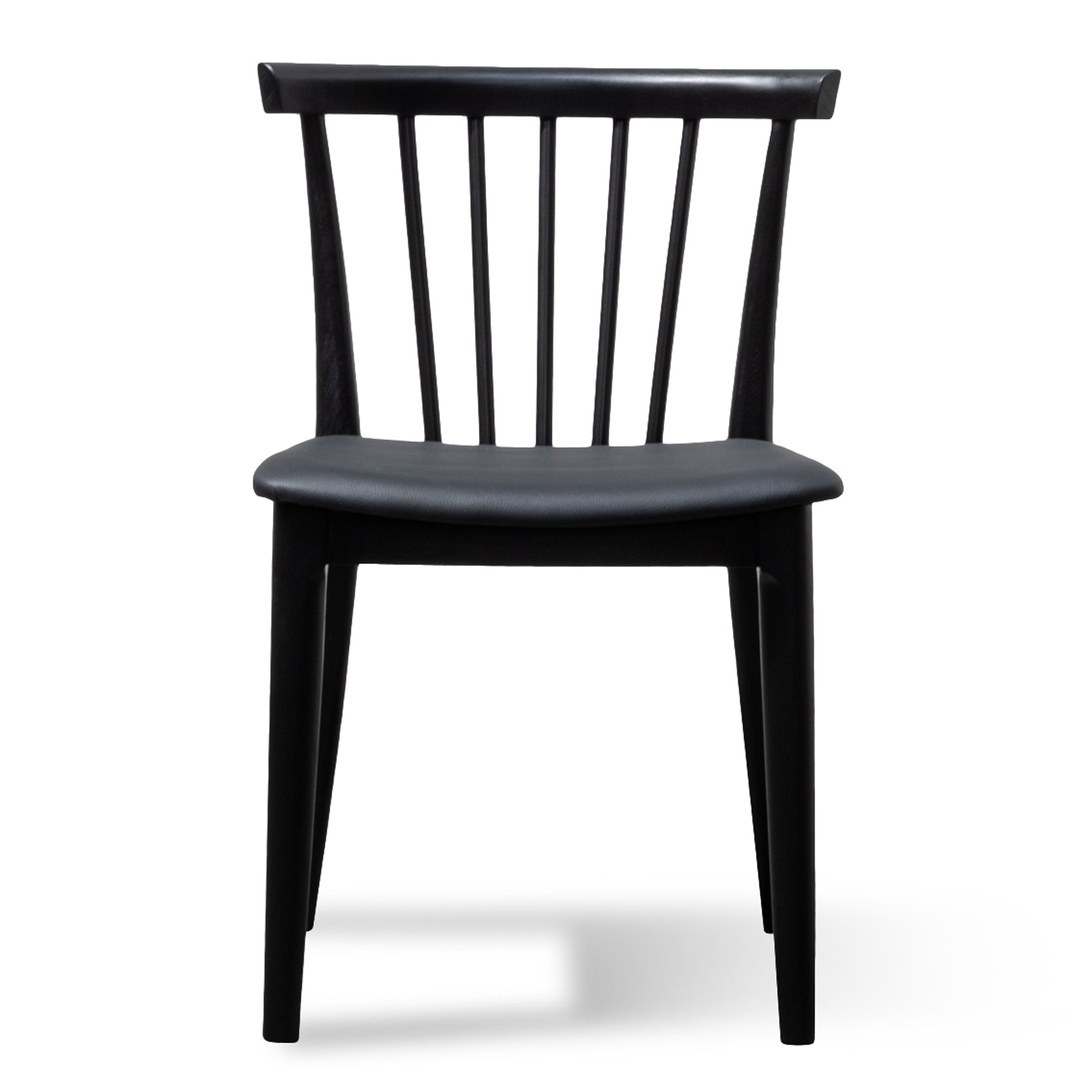 Verona Dining Chair - Solid timber and Black PU (Set of 2)