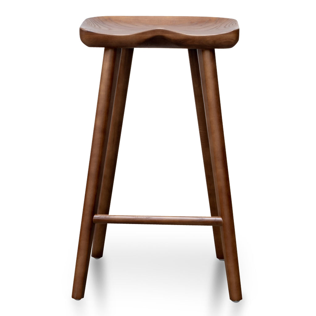 65cm Wooden Amalfi Bar Stool - Walnut (Set of 2)