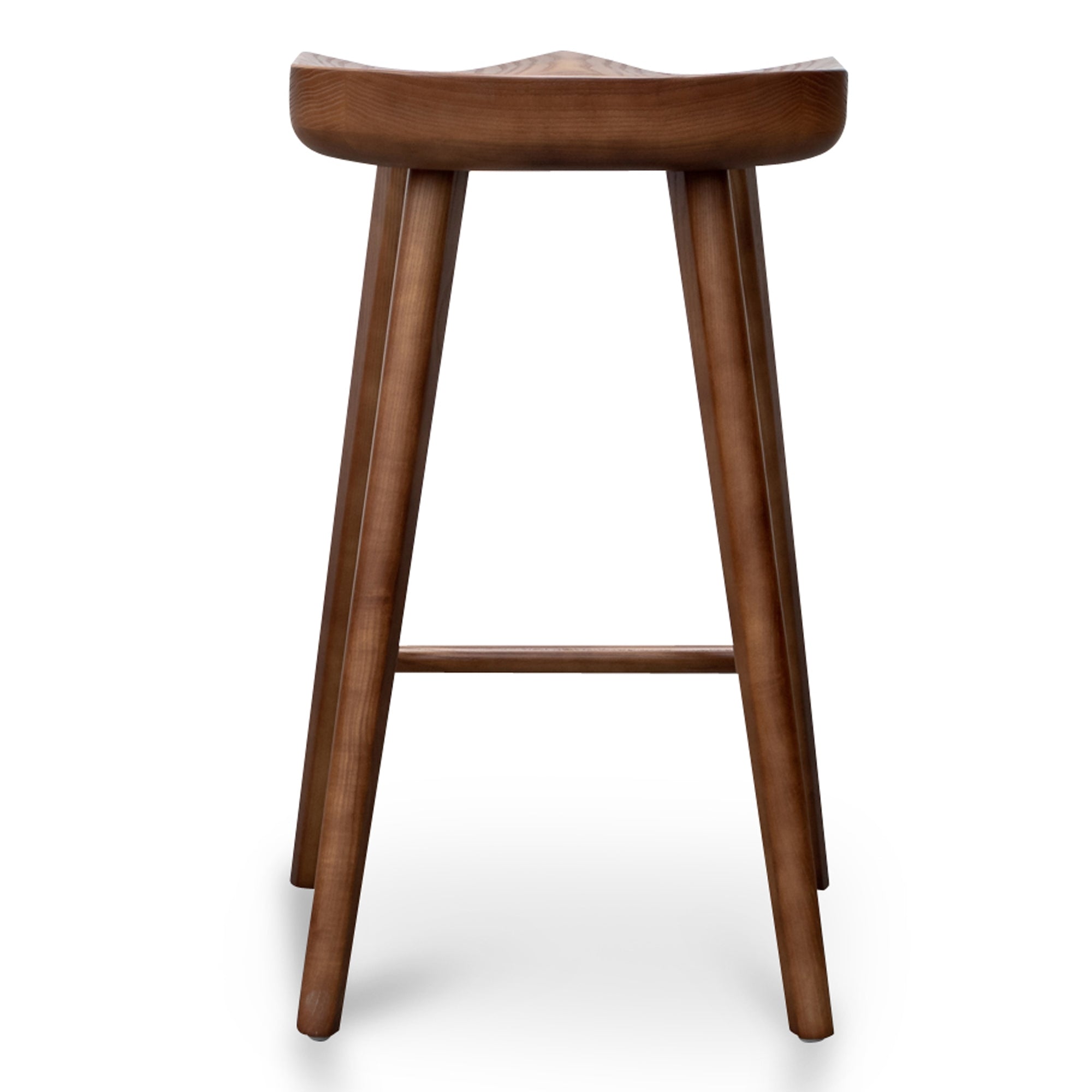 65cm Wooden Amalfi Bar Stool - Walnut (Set of 2)