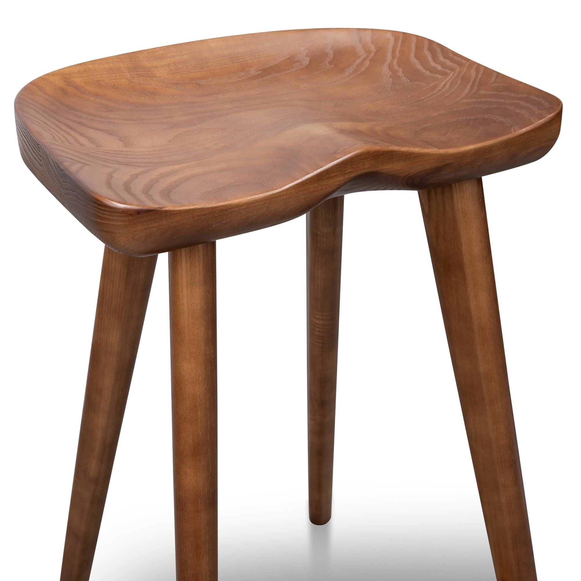 65cm Wooden Amalfi Bar Stool - Walnut (Set of 2)