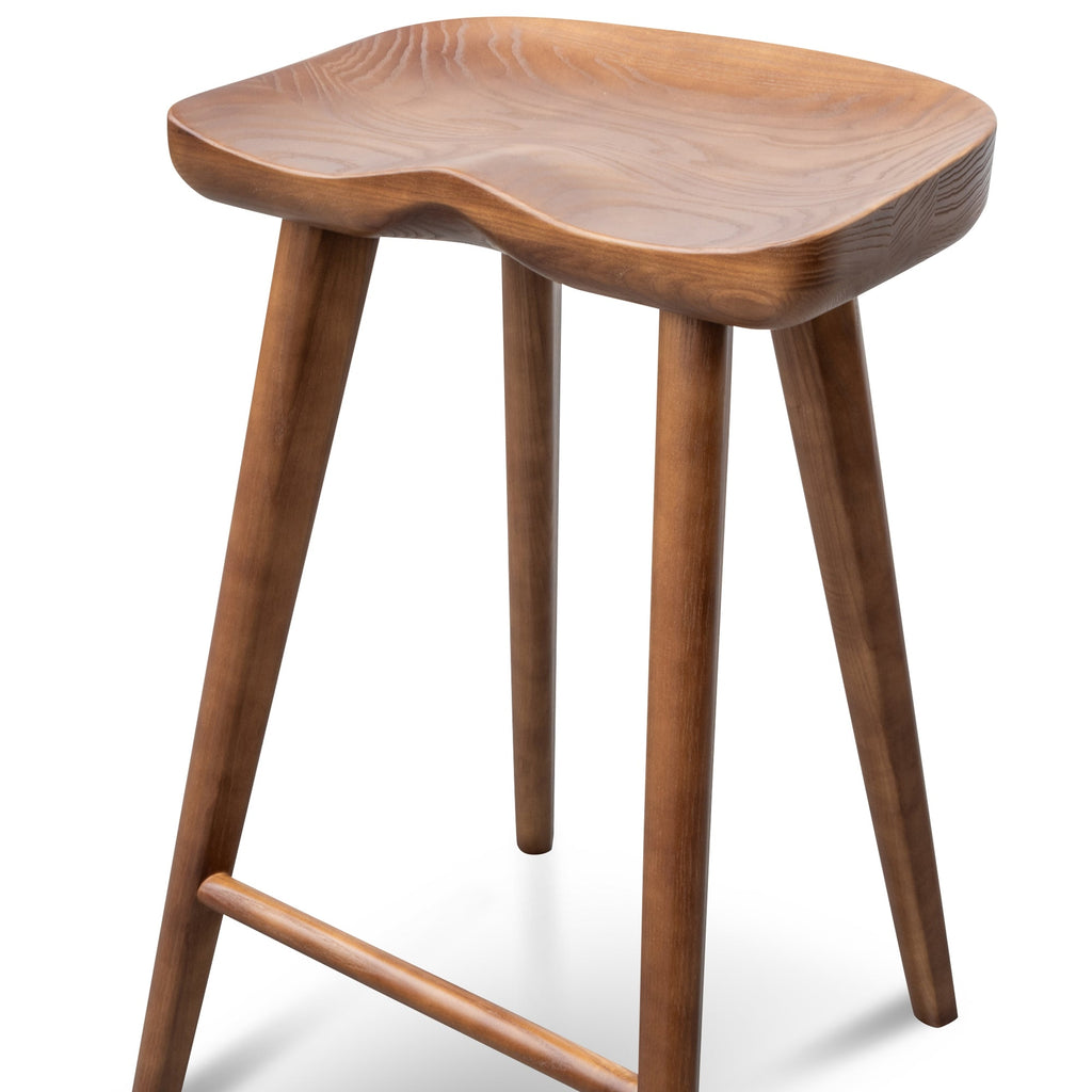 65cm Wooden Amalfi Bar Stool - Walnut (Set of 2)