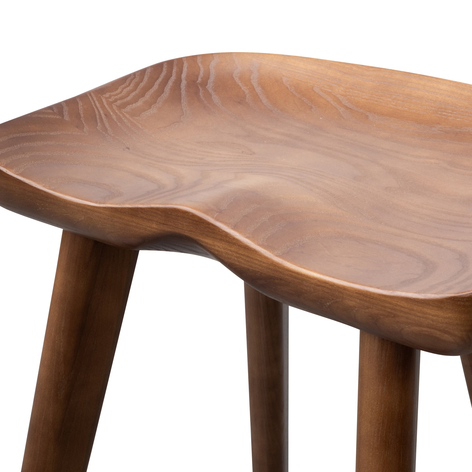 65cm Wooden Amalfi Bar Stool - Walnut (Set of 2)