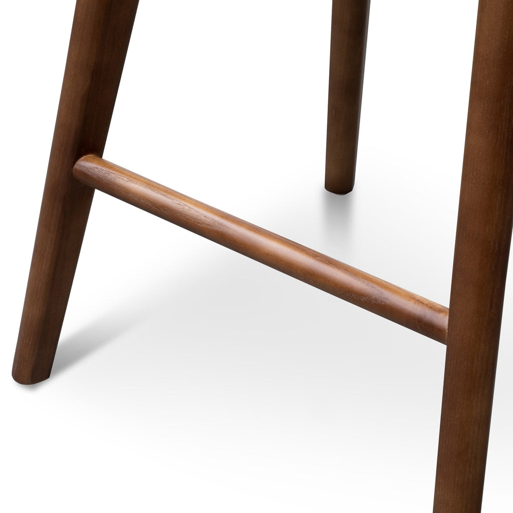 65cm Wooden Amalfi Bar Stool - Walnut (Set of 2)