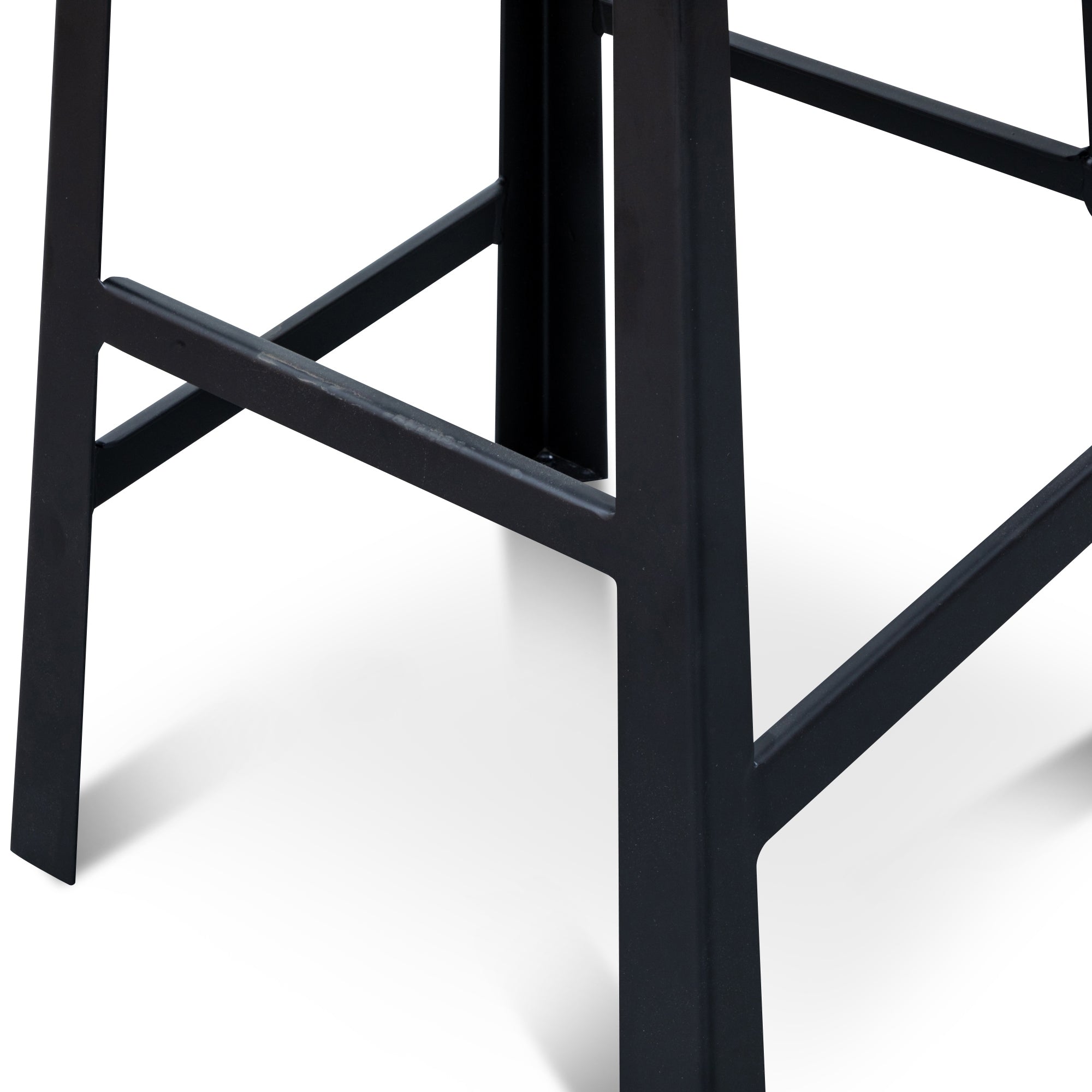 65cm Amalfi Bar Stool in Rustic Brown - Black Legs