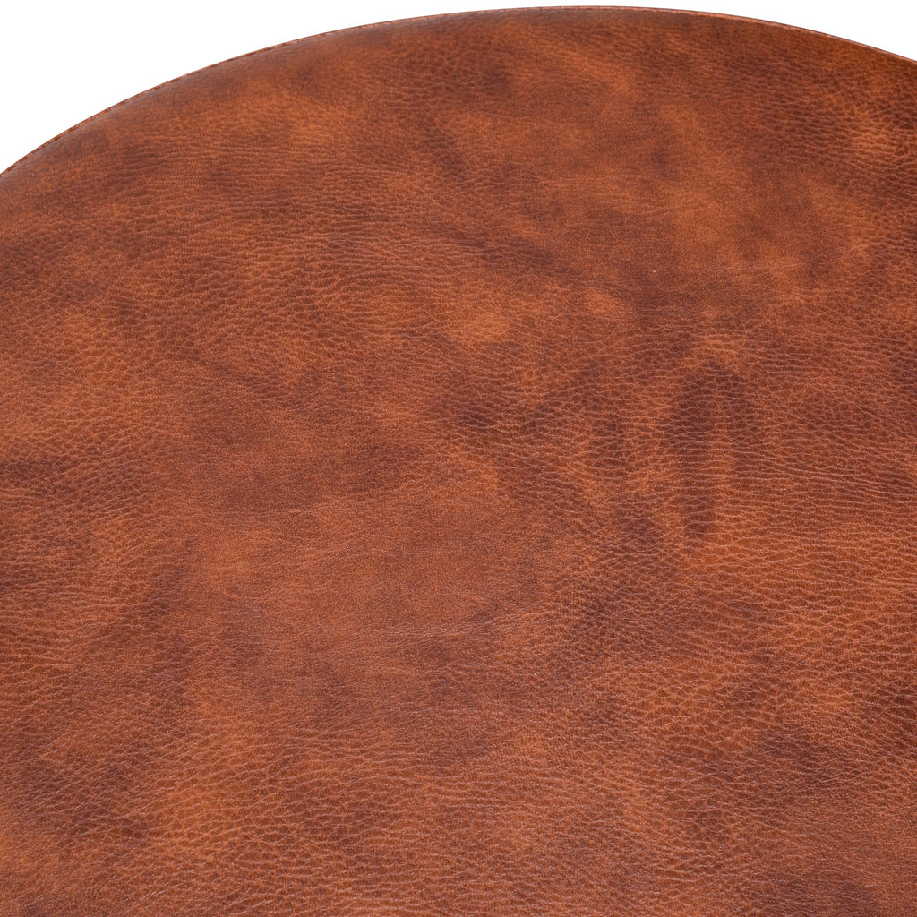 65cm Amalfi Bar Stool in Rustic Brown - Black Legs