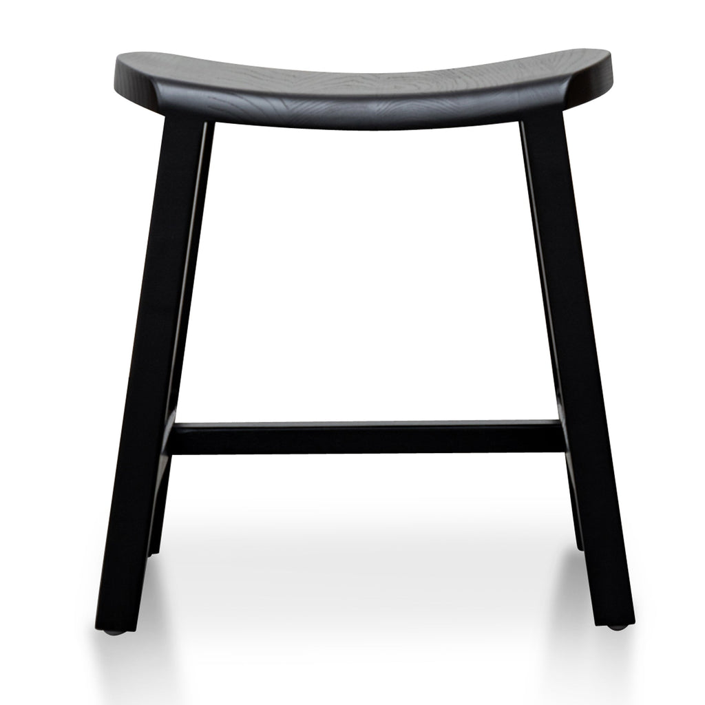 Wooden Amalfi Low Stool 45cm - Black