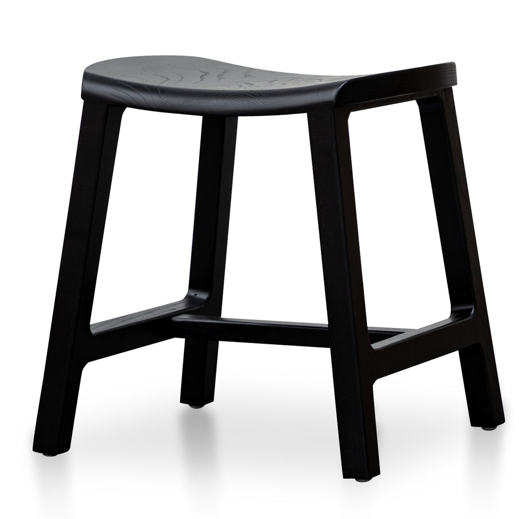 Wooden Amalfi Low Stool 45cm - Black