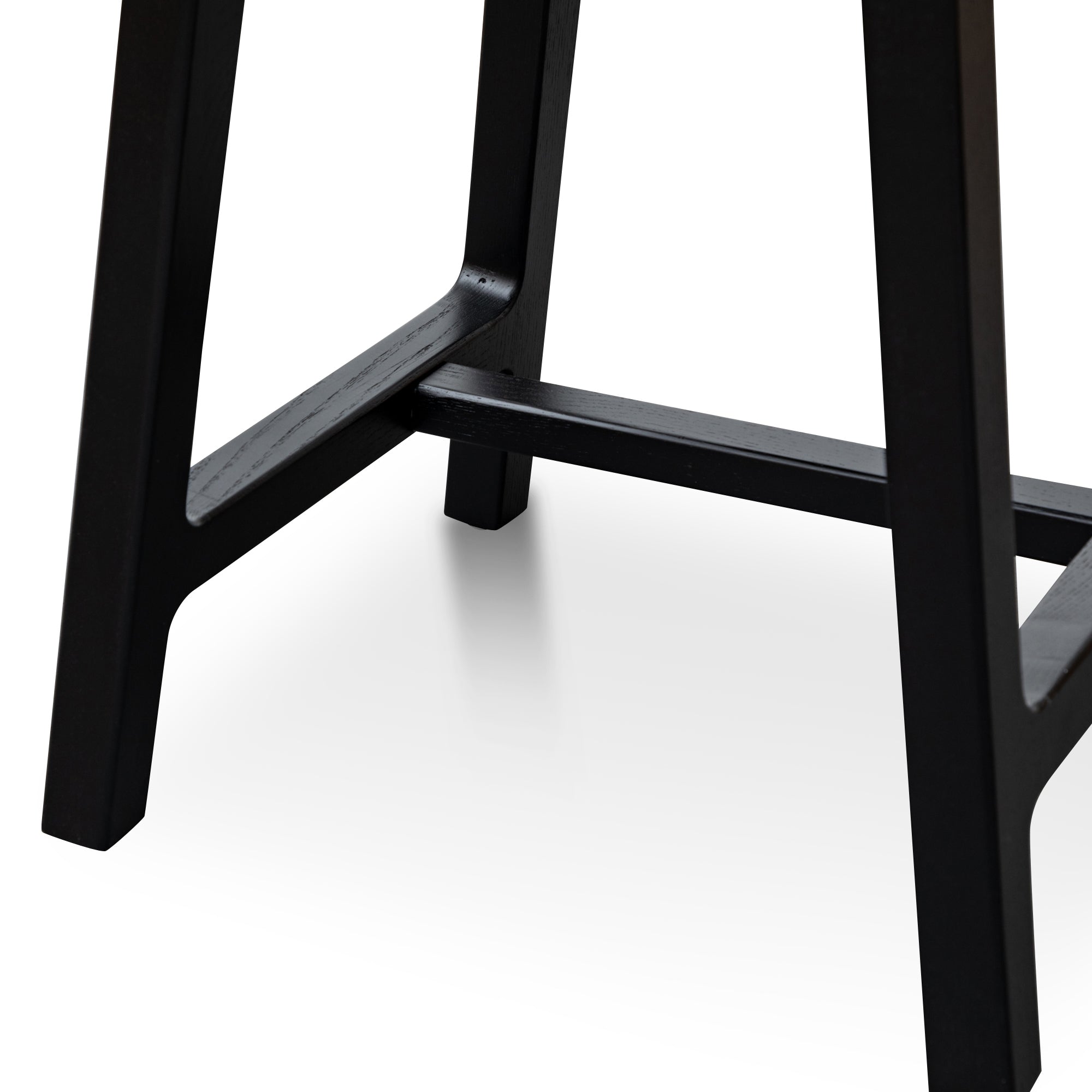Wooden Amalfi Low Stool 45cm - Black
