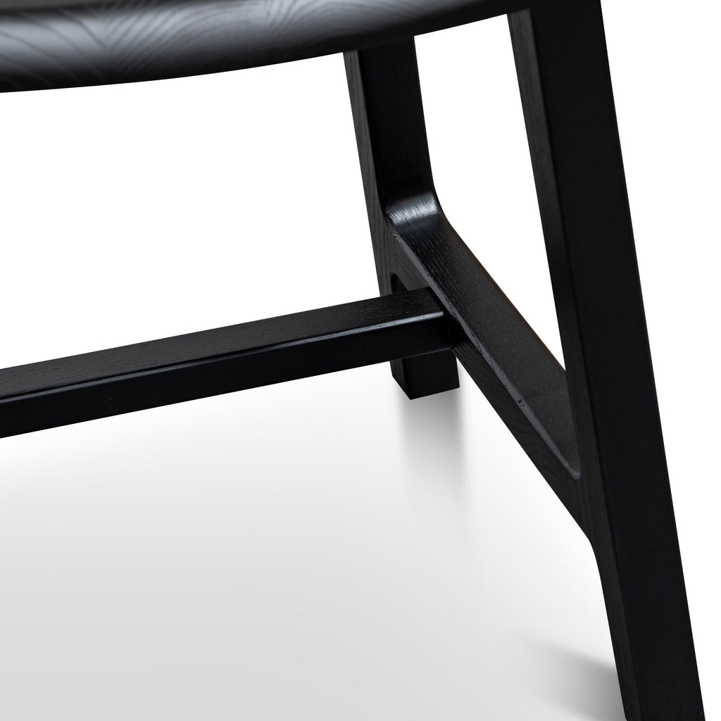 Wooden Amalfi Low Stool 45cm - Black