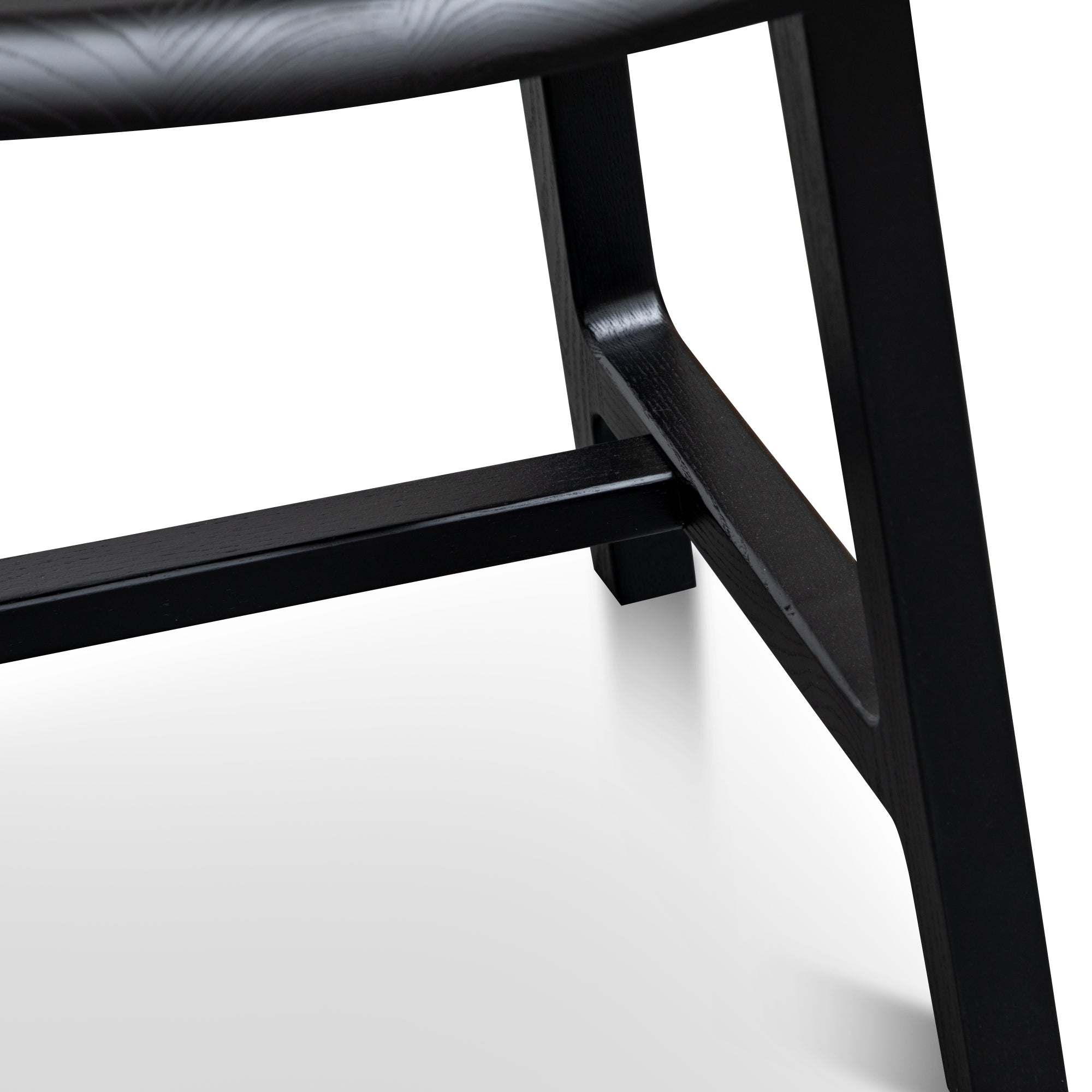 Wooden Amalfi Low Stool 45cm - Black