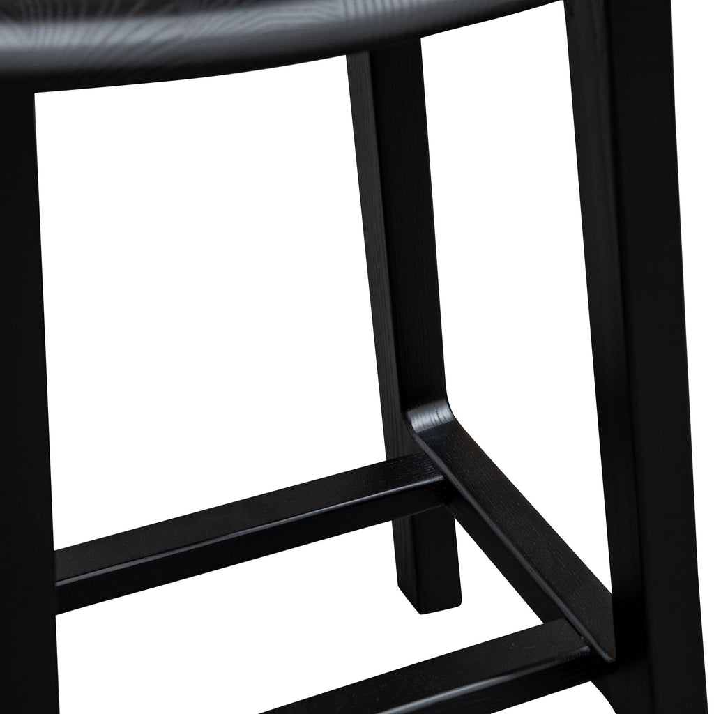 Wooden Amalfi Bar Stool - Black
