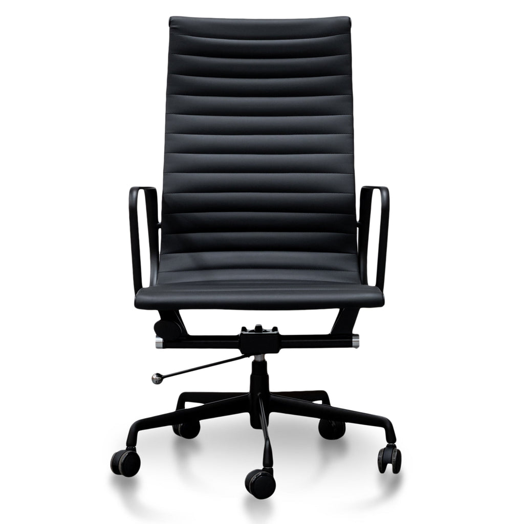 Executive Leather Milano Office Chair - Full Black