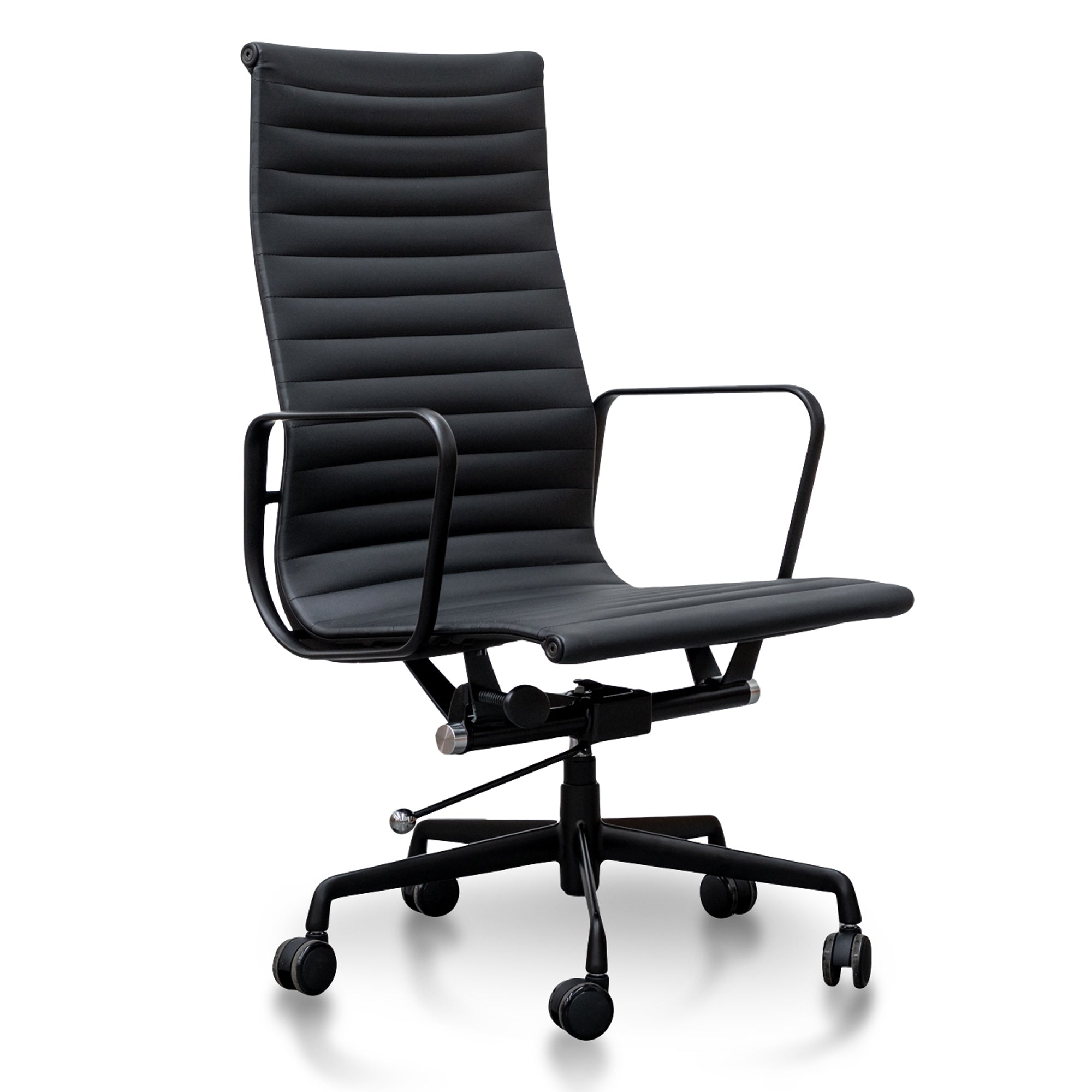 Executive Leather Milano Office Chair - Full Black