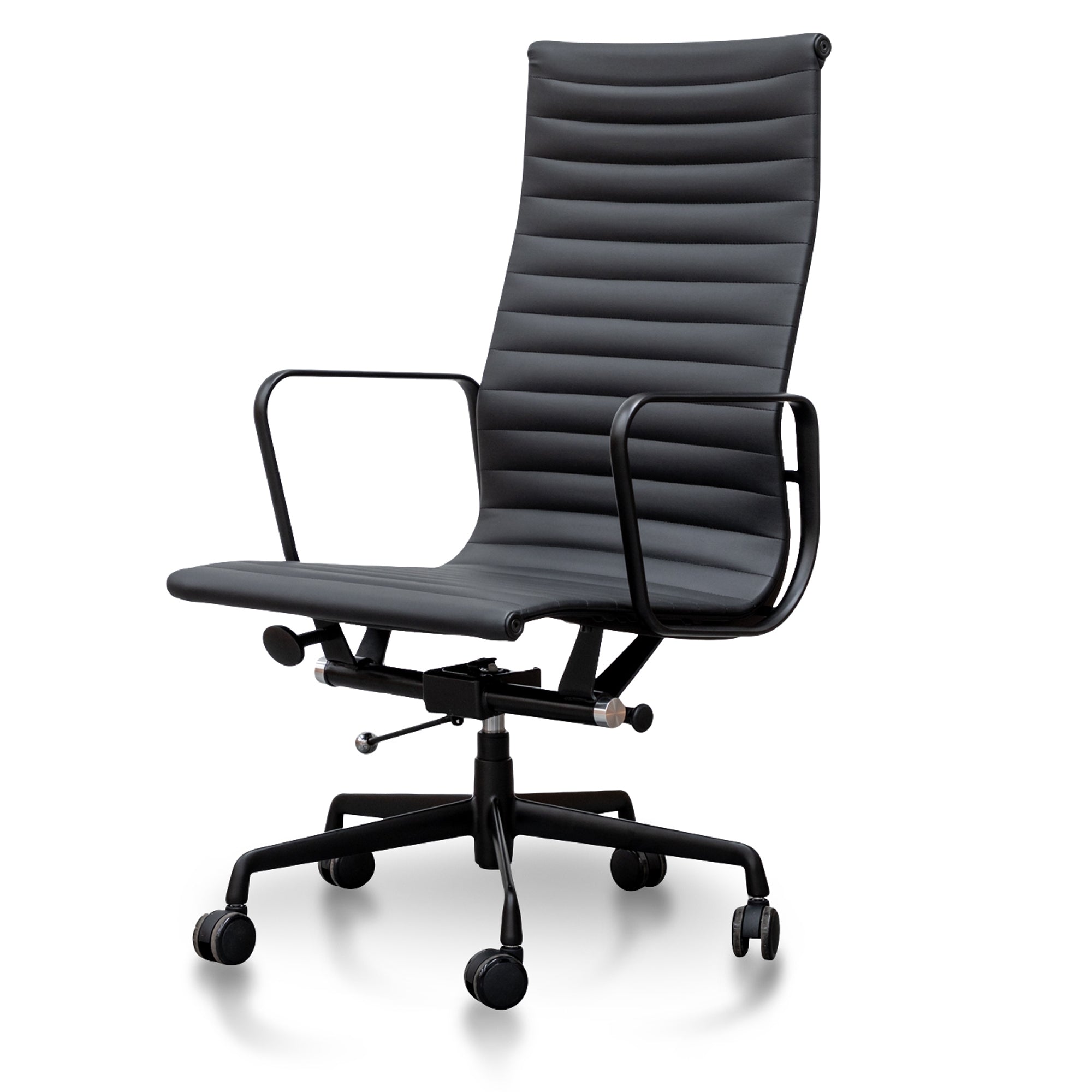 Executive Leather Milano Office Chair - Full Black