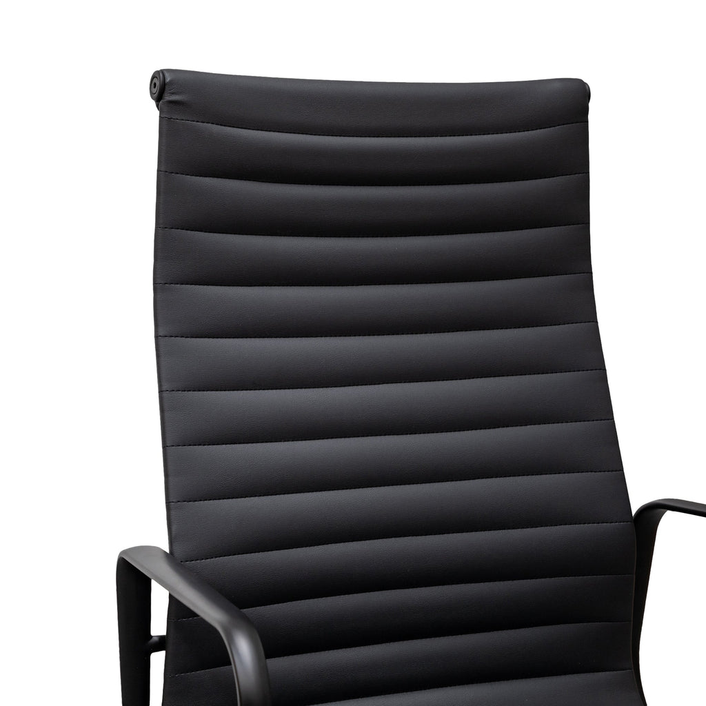 Executive Leather Milano Office Chair - Full Black
