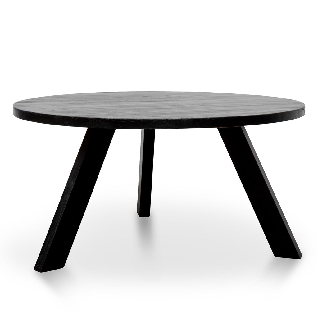 1.5M Round Siena Dining Table - Full Black