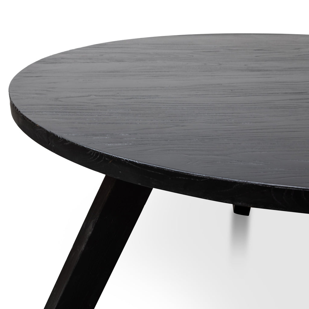 1.5M Round Siena Dining Table - Full Black