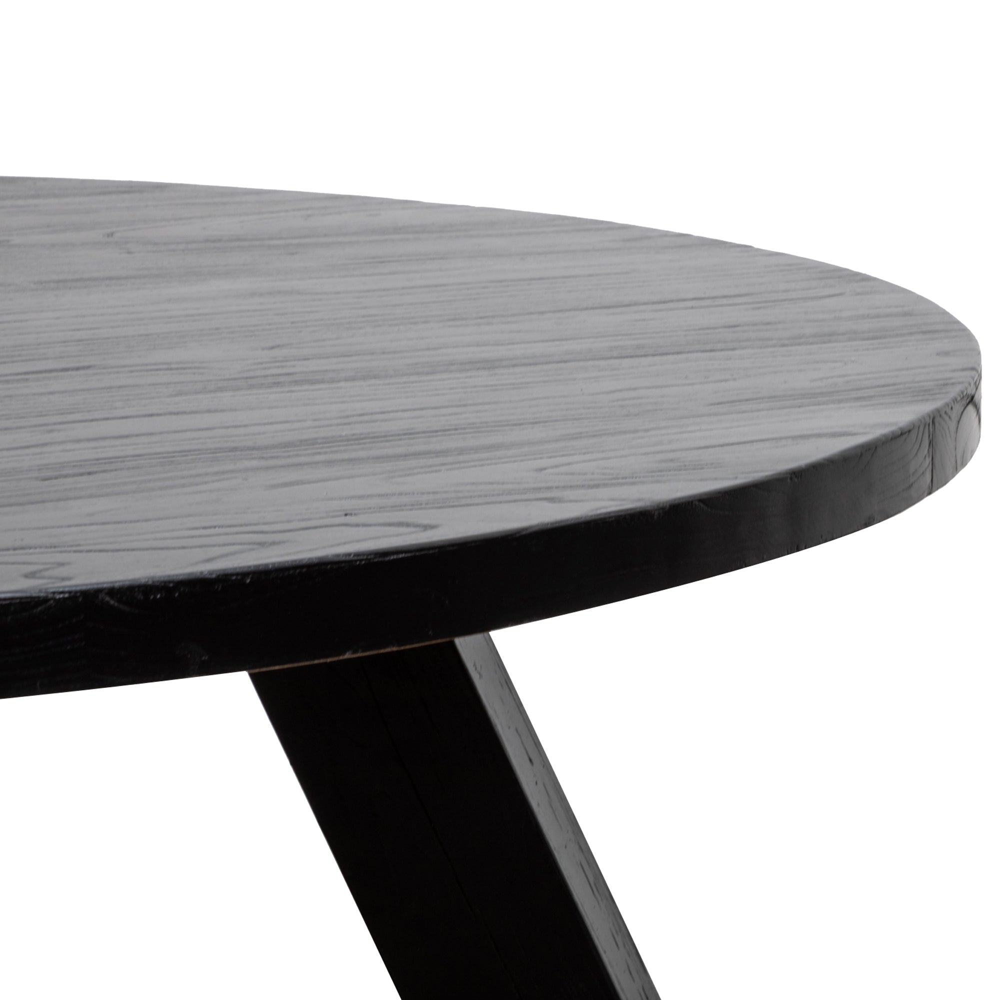 1.5M Round Siena Dining Table - Full Black