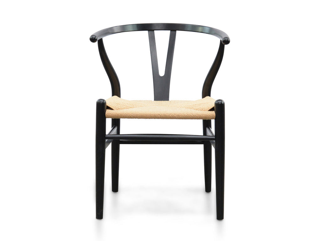 Verona Dining Chair - Black - Natural Seat (Set of 2)
