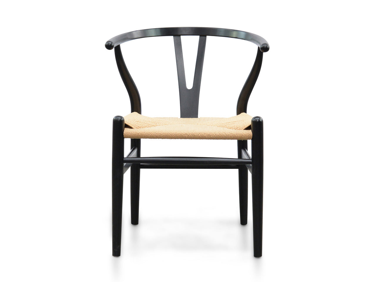 Verona Dining Chair - Black - Natural Seat (Set of 2)