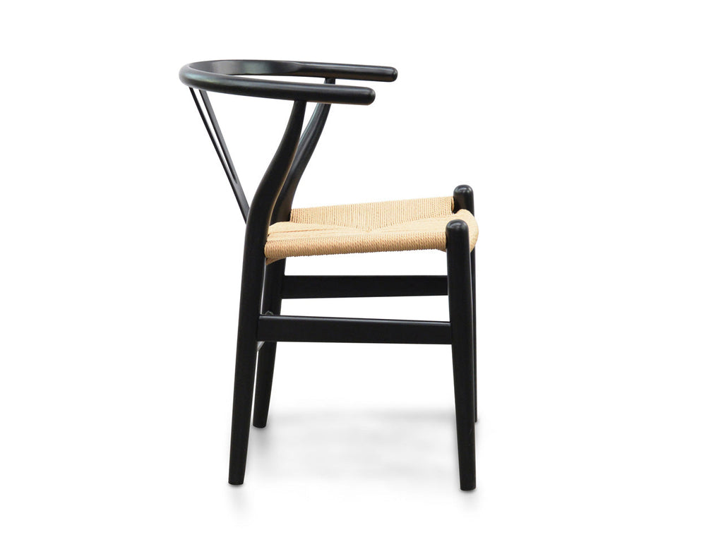Verona Dining Chair - Black - Natural Seat (Set of 2)