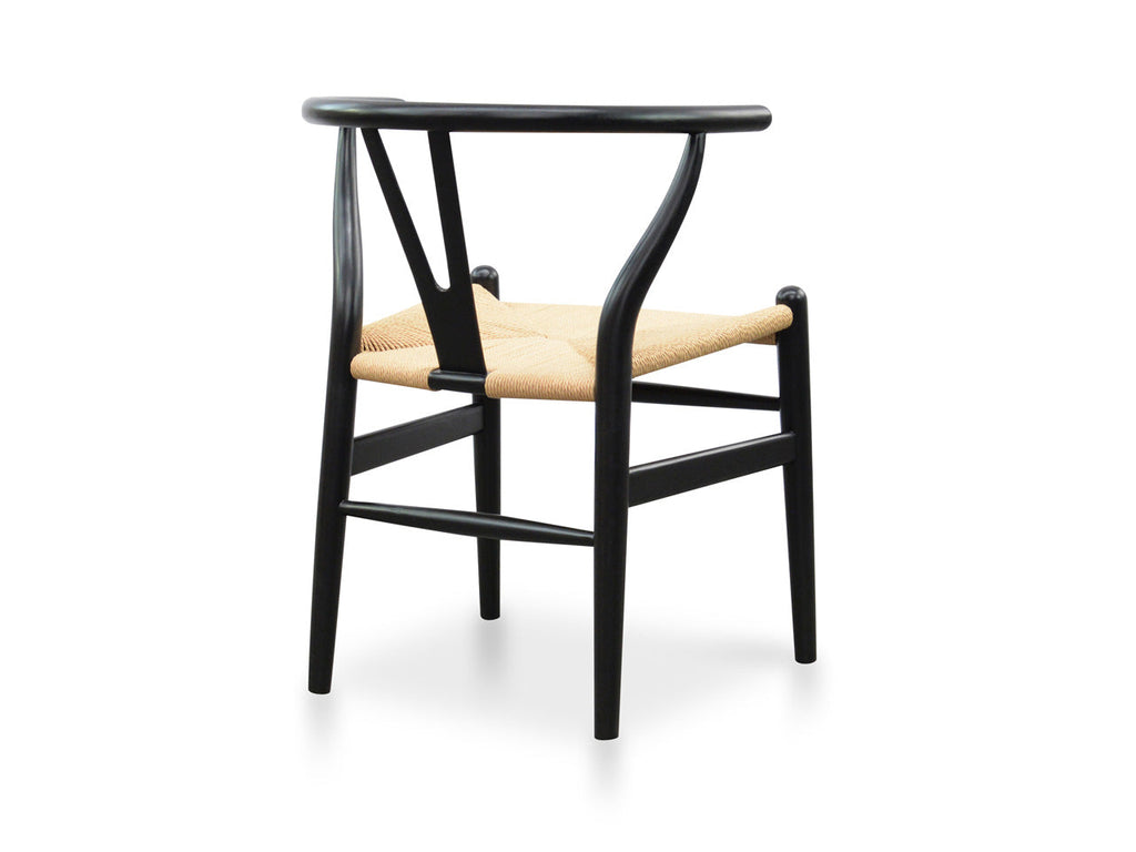Verona Dining Chair - Black - Natural Seat (Set of 2)