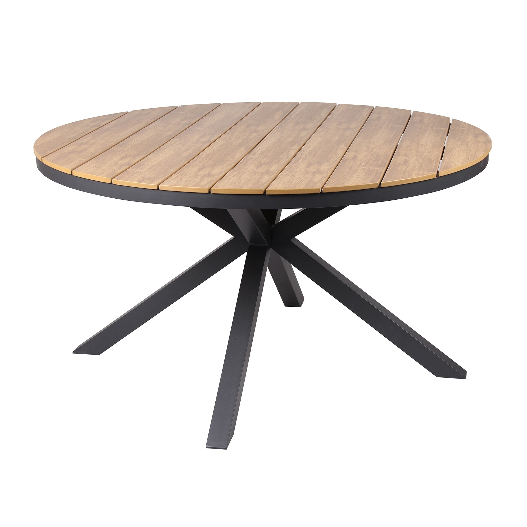 1.4m Round Charcoal Outdoor Siena Dining Table - Natural