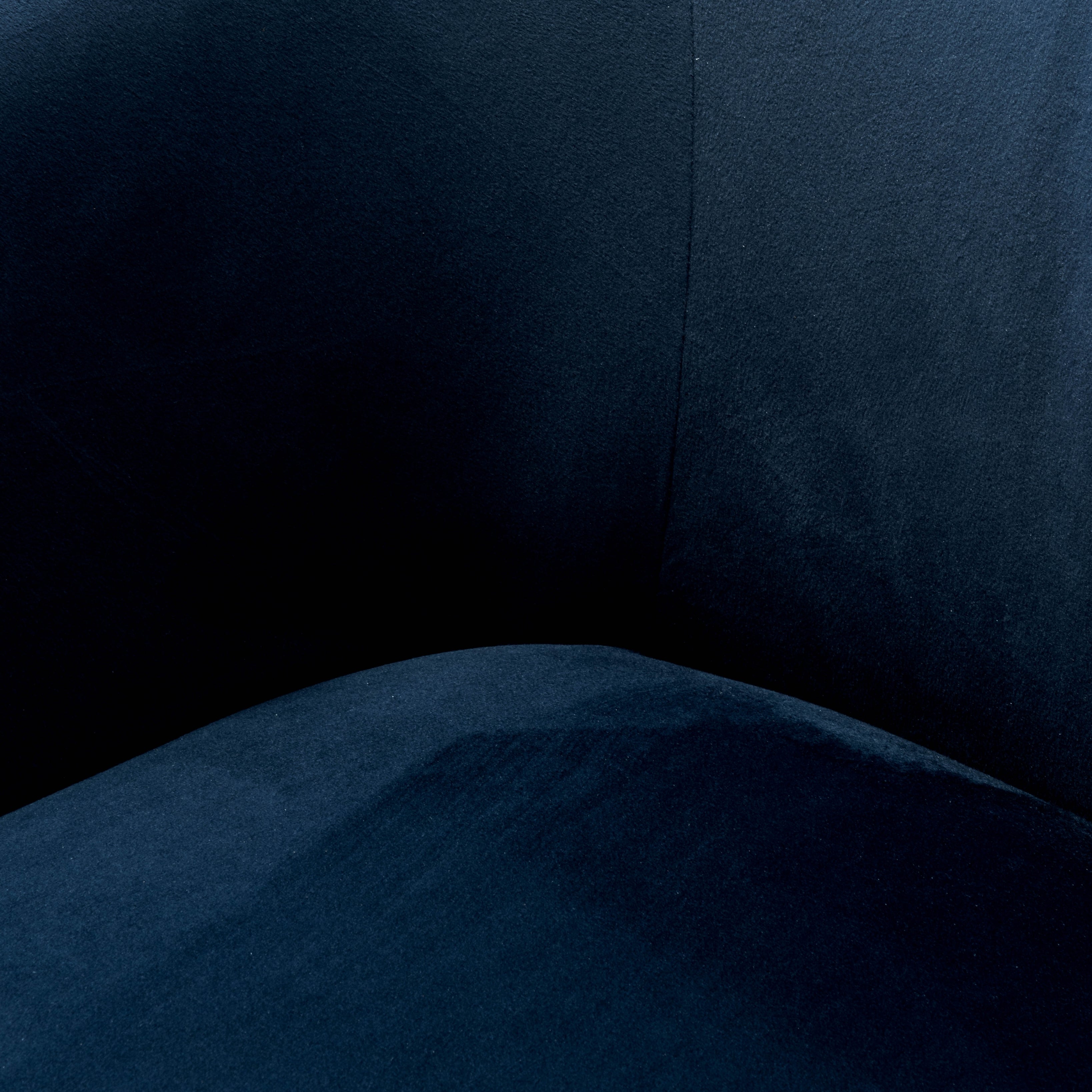 Swivel Ravello Lounge Chair - Navy Velvet