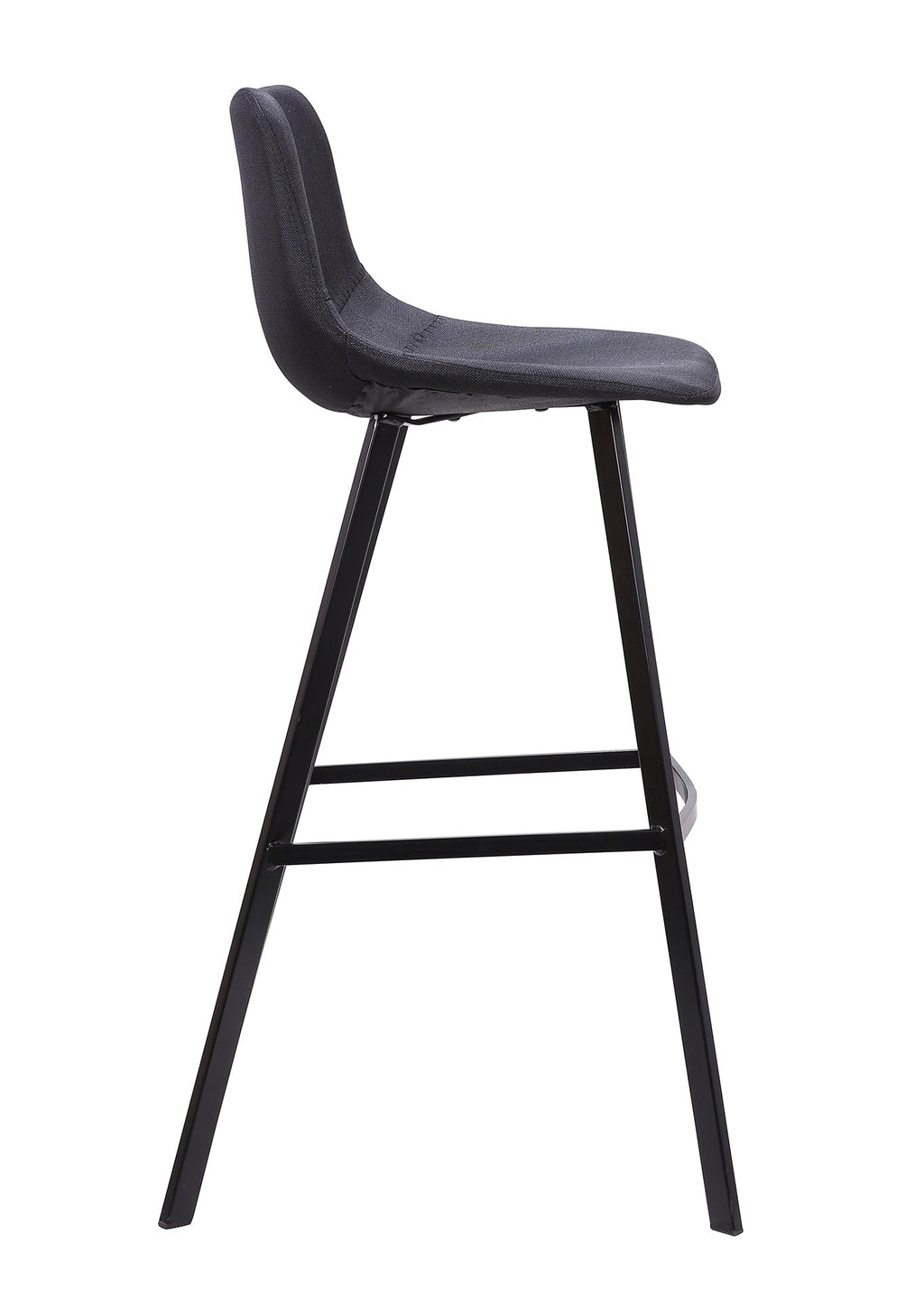 80cm Amalfi Bar Stool in Black Fabric (Set of 2)