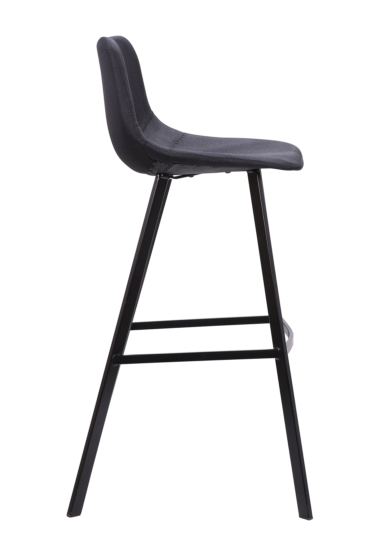80cm Amalfi Bar Stool in Black Fabric (Set of 2)