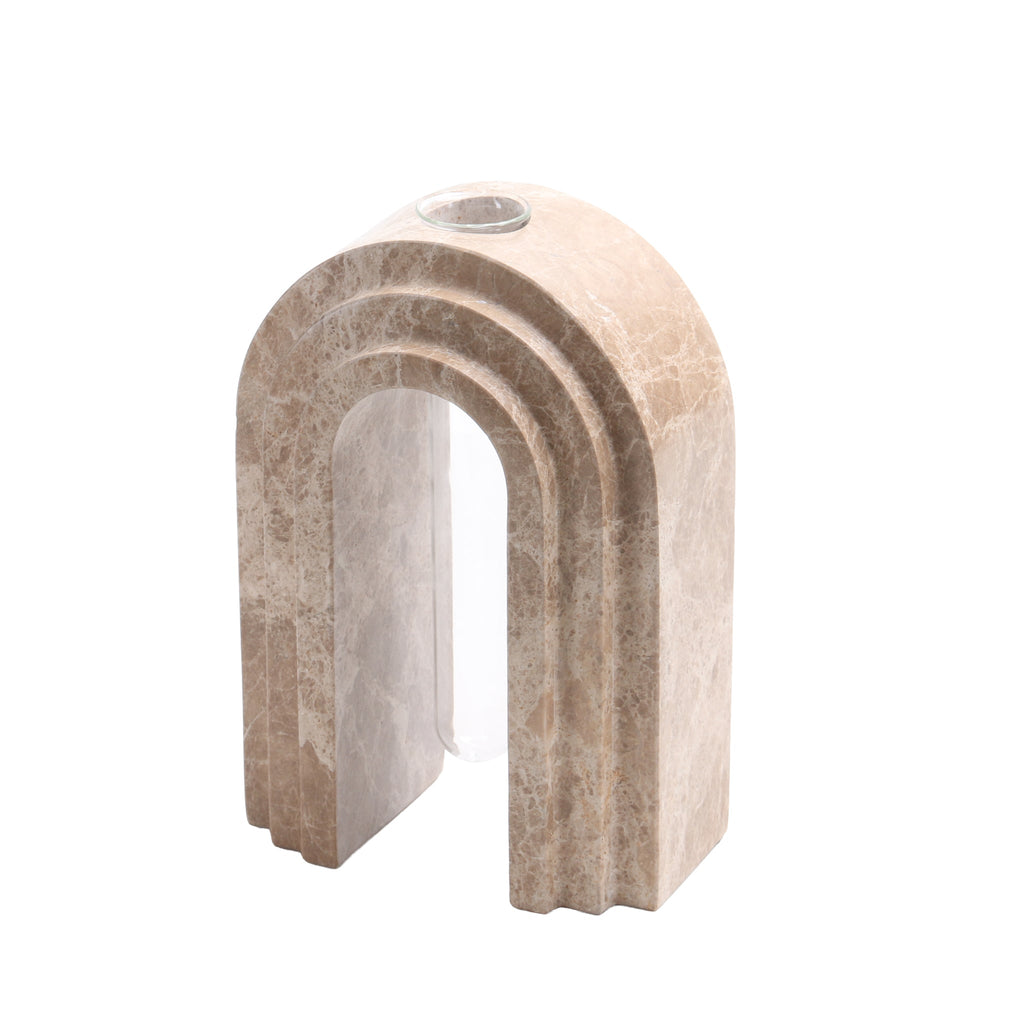 Marble Arch Vase - Light Coffee
