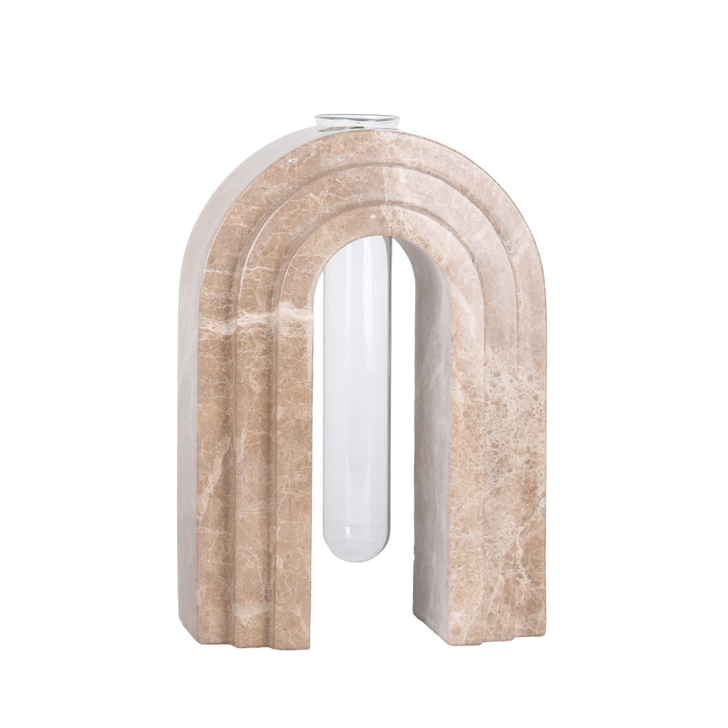 Marble Arch Vase - Light Coffee