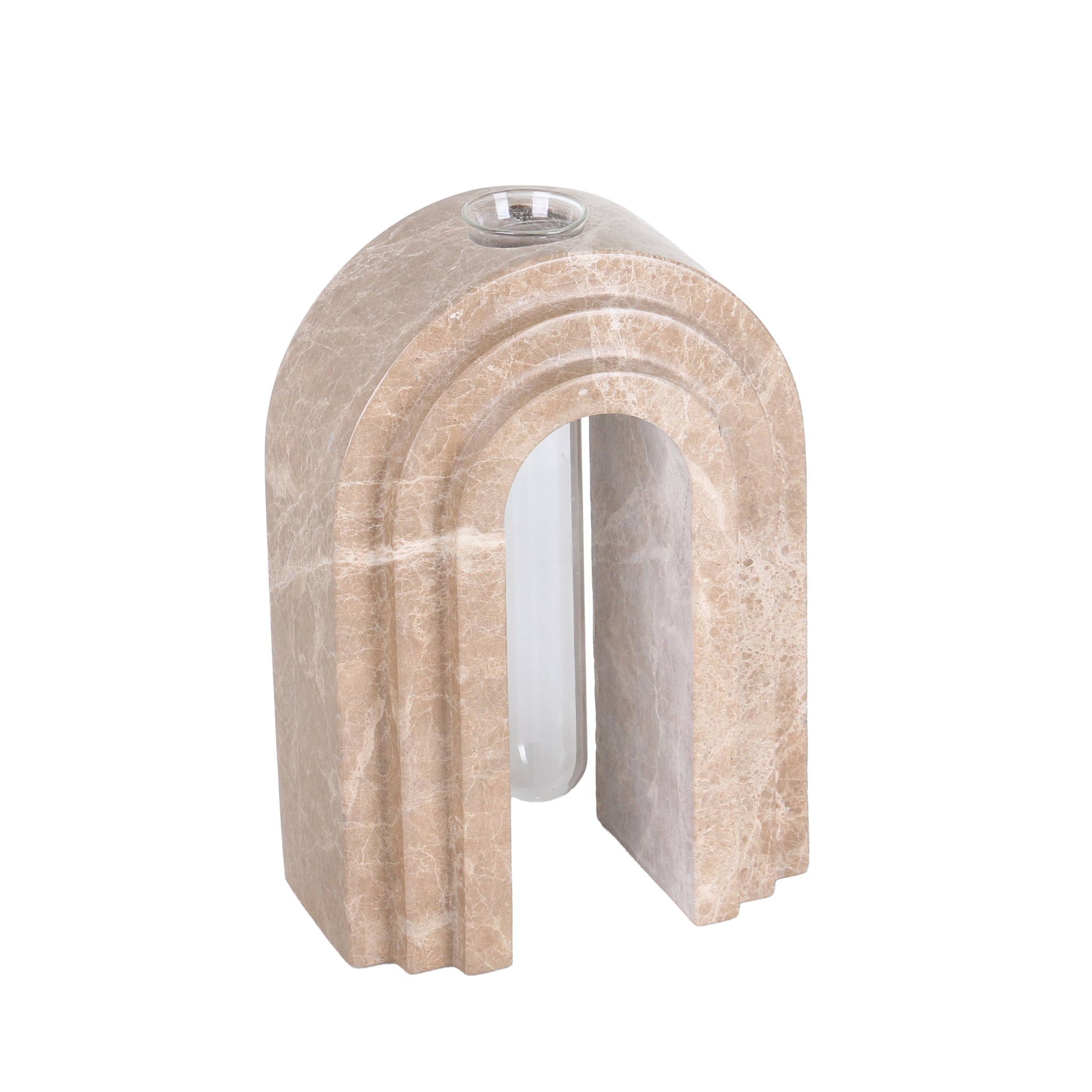 Marble Arch Vase - Light Coffee
