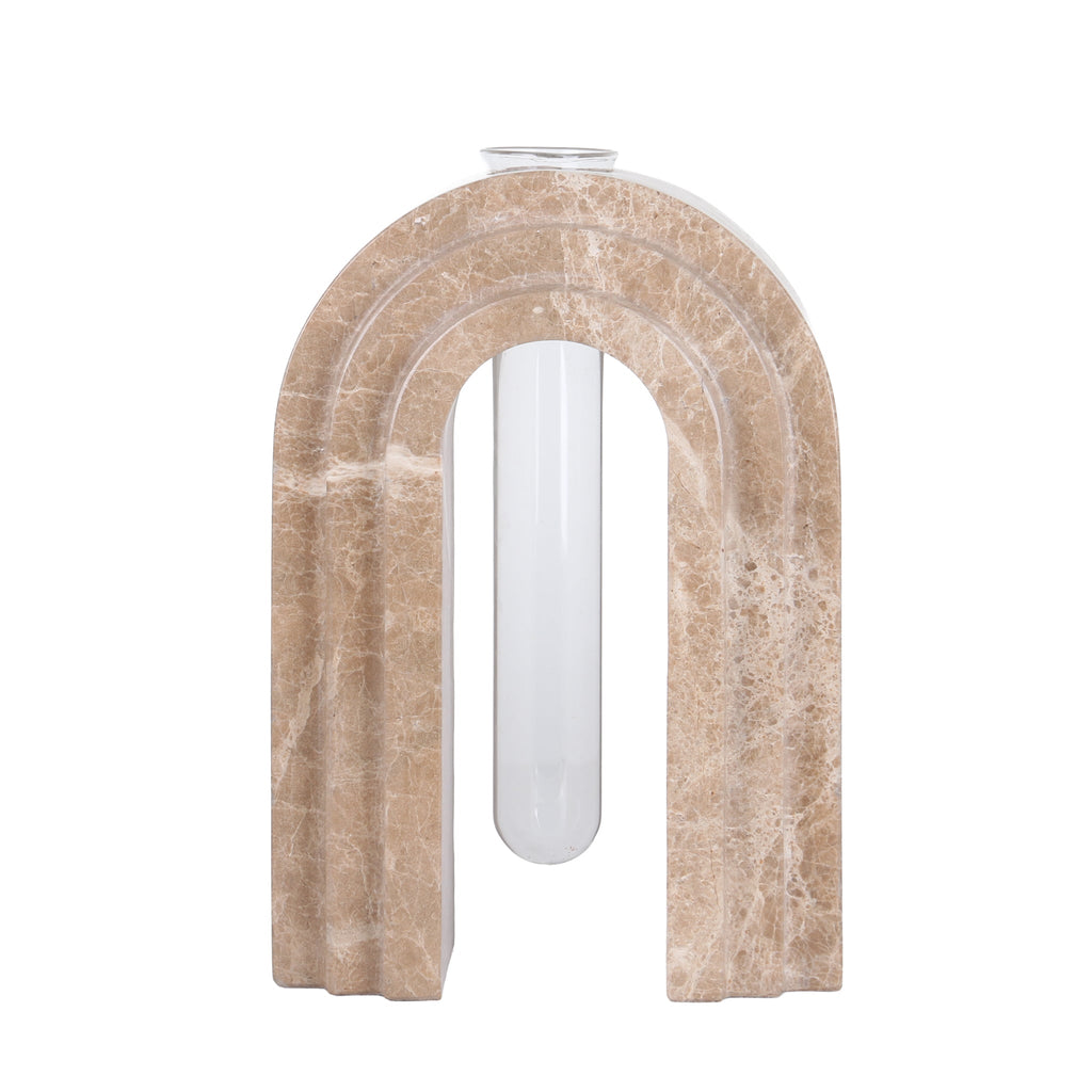 Marble Arch Vase - Light Coffee
