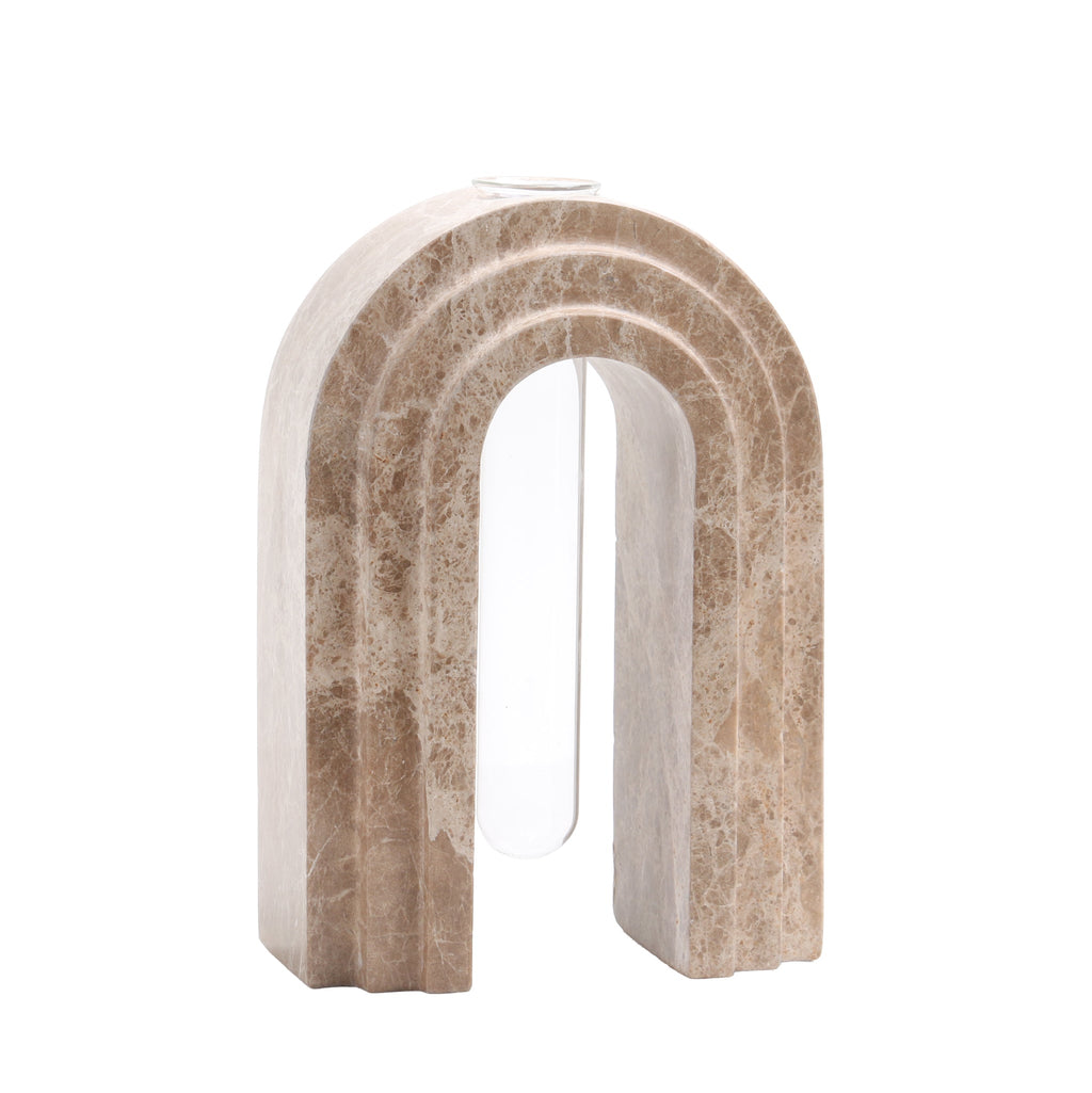 Marble Arch Vase - Light Coffee