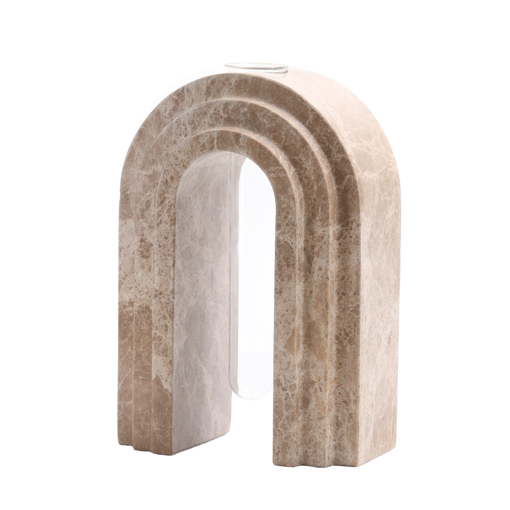 Marble Arch Vase - Light Coffee
