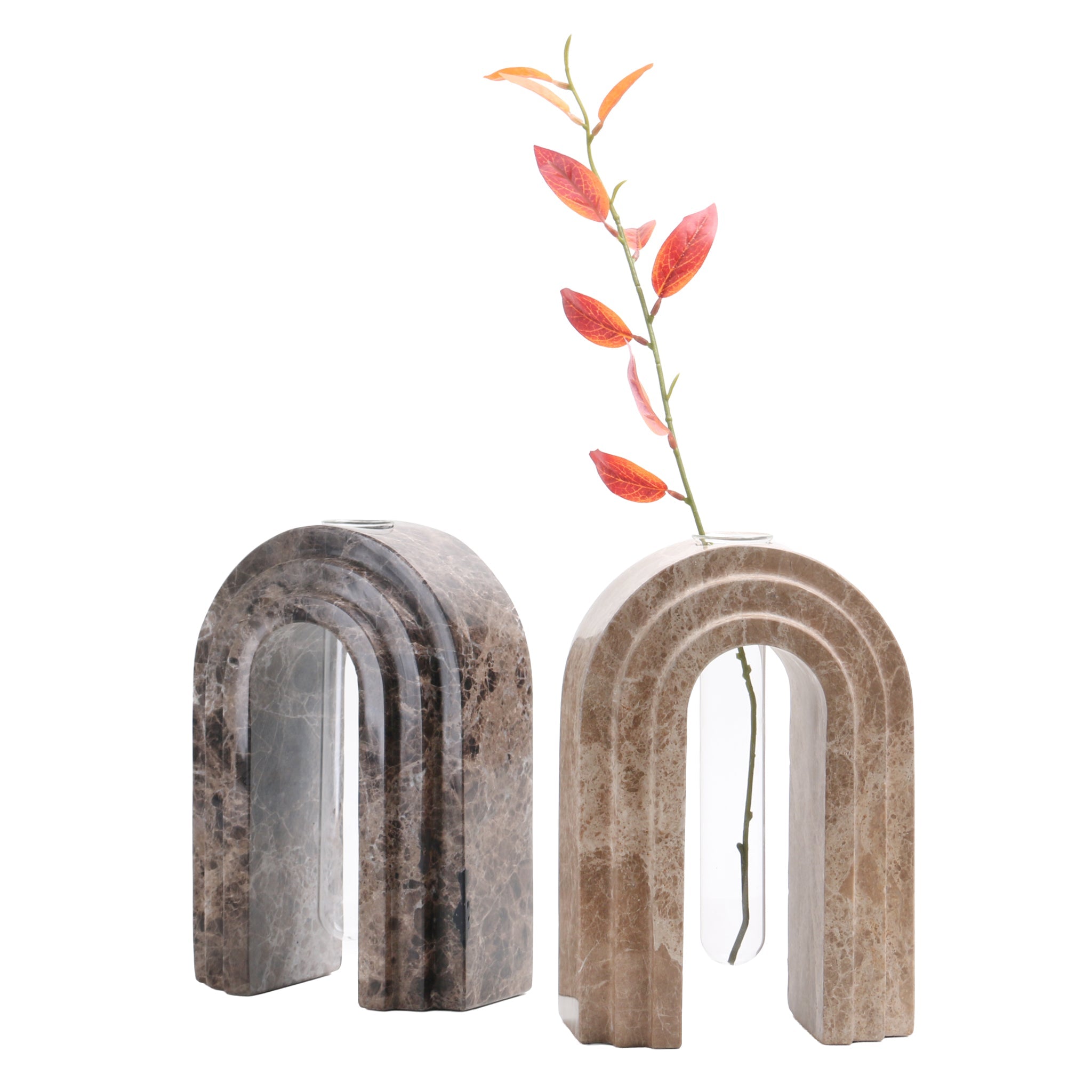 Marble Arch Vase - Light Coffee