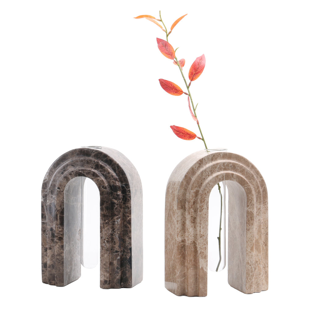 Marble Arch Vase - Light Coffee