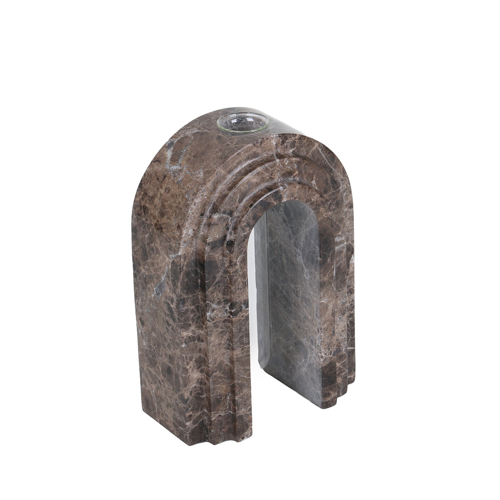 Marble Arch Vase - Dark Coffee