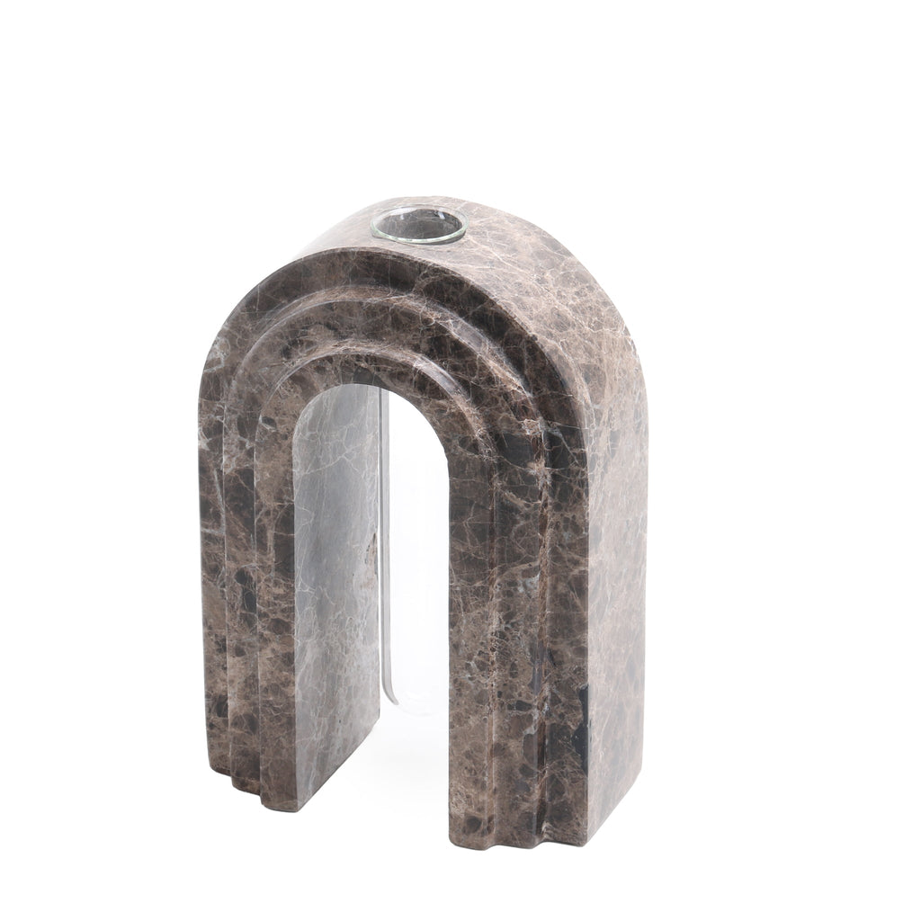 Marble Arch Vase - Dark Coffee