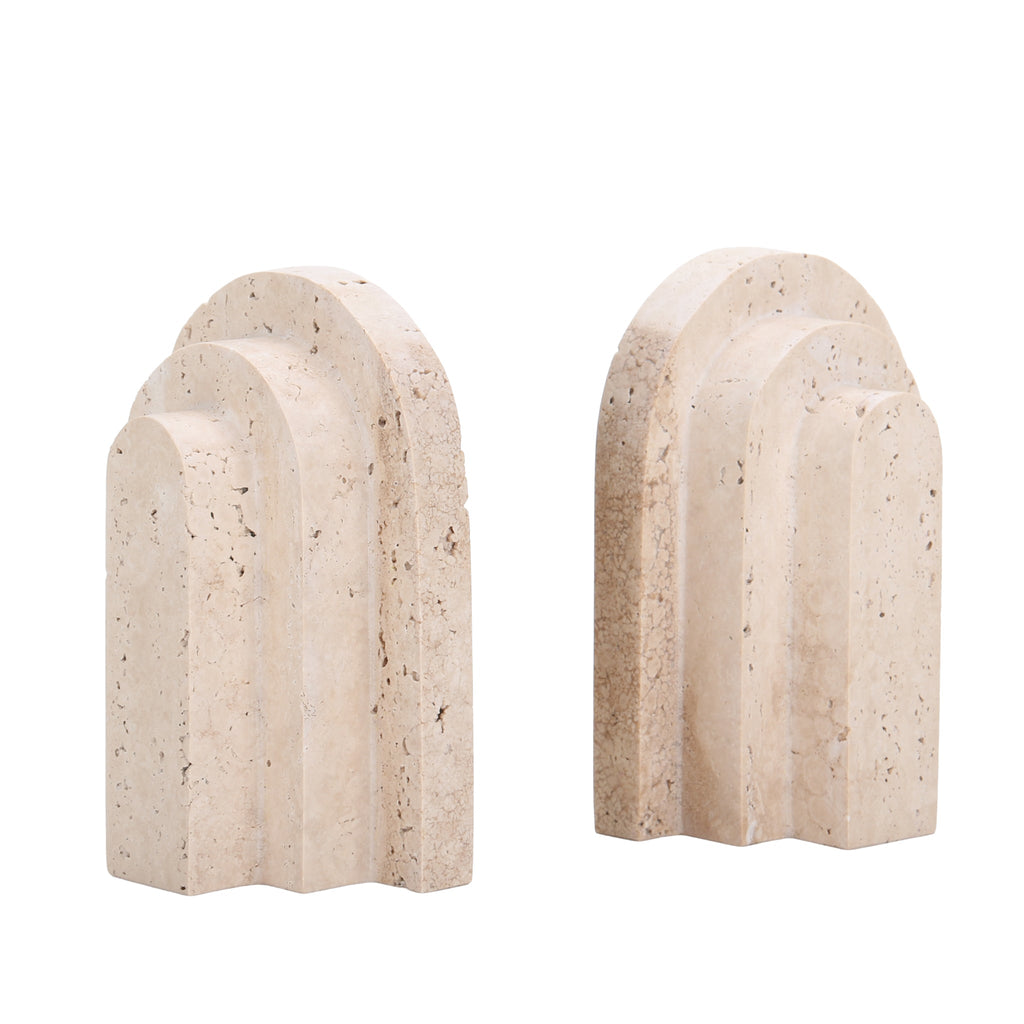 Stone Bookends - Beige