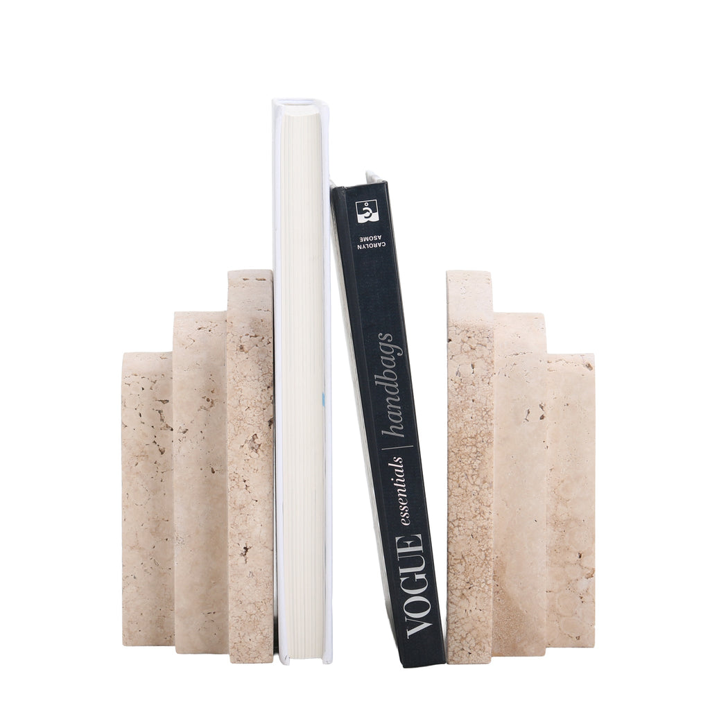 Stone Bookends - Beige