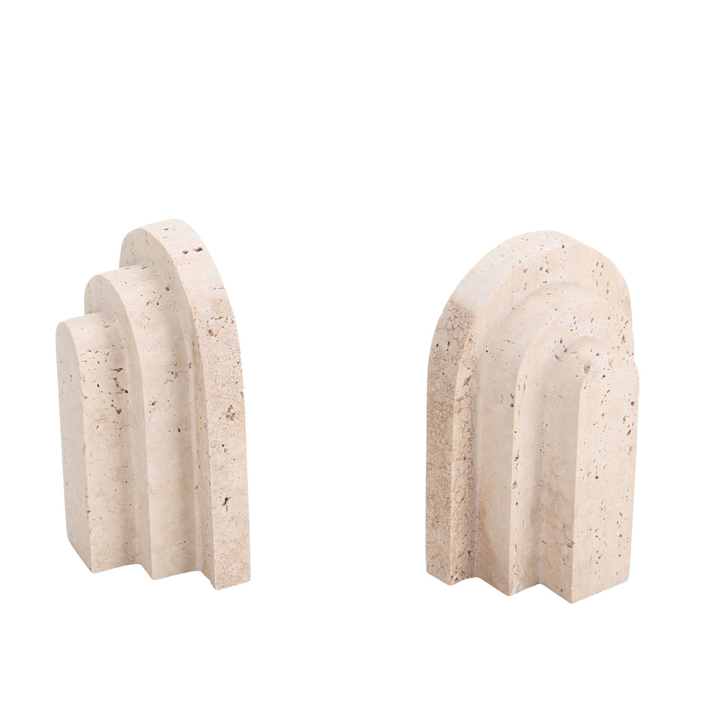 Stone Bookends - Beige