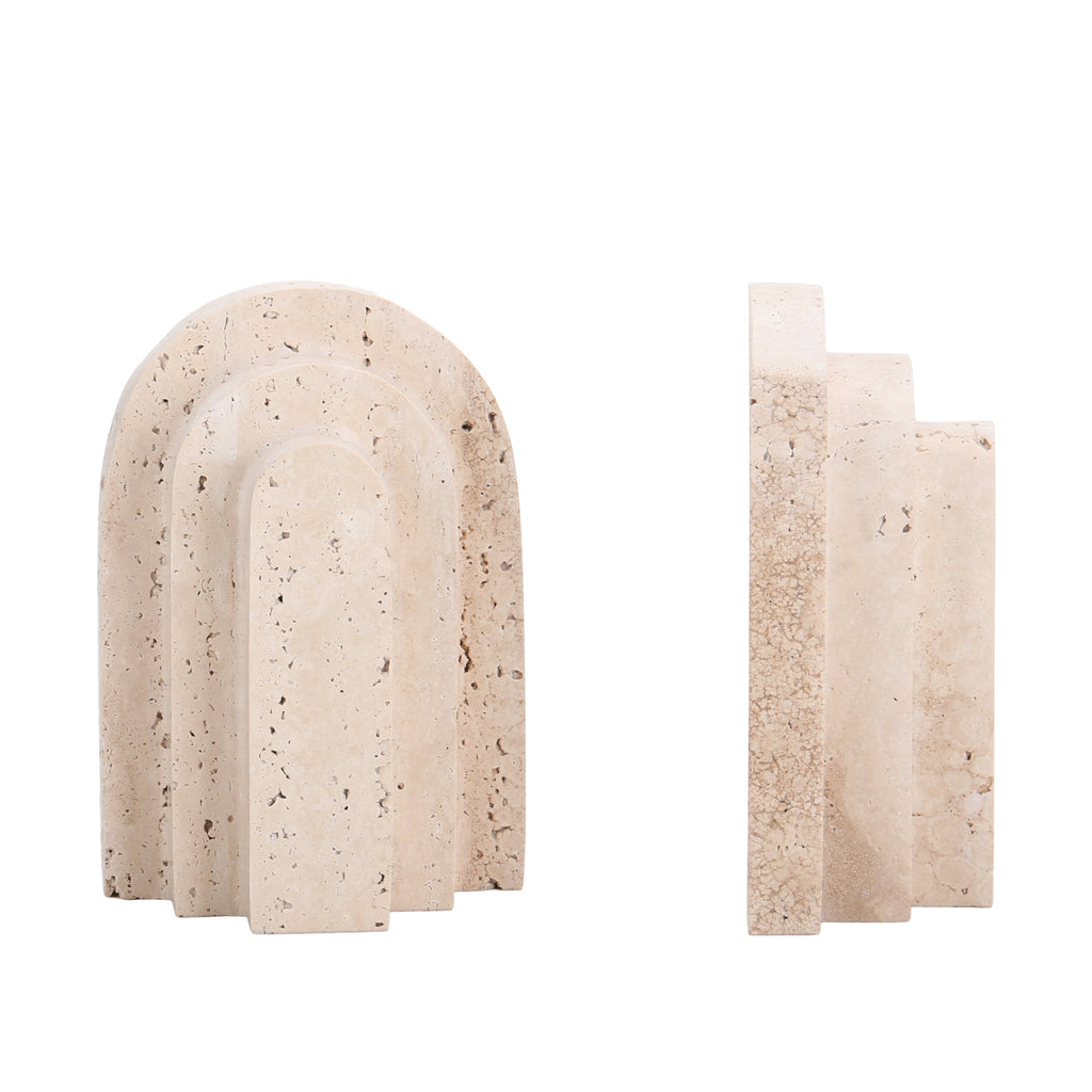 Stone Bookends - Beige