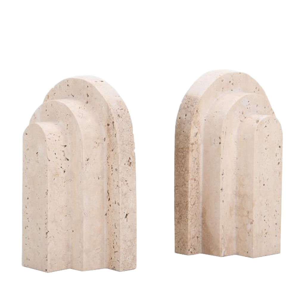 Stone Bookends - Beige