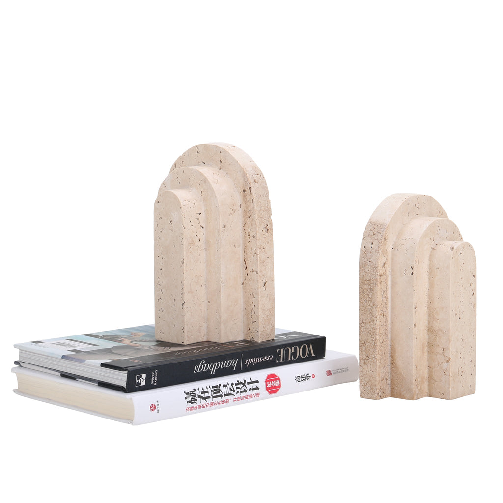 Stone Bookends - Beige